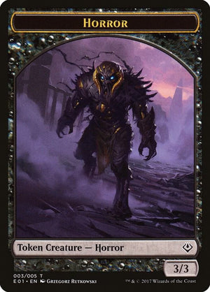 Horror // Zombie Double-Sided Token (3) [Archenemy: Nicol Bolas]