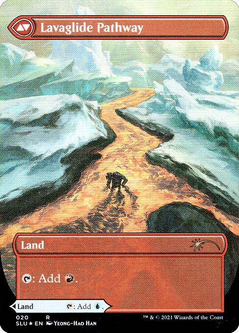 Riverglide Pathway // Lavaglide Pathway (20) [Secret Lair: Ultimate Edition] [Borderless] Reverse