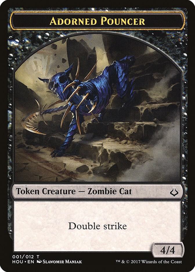 Adorned Pouncer Token (1) [Hour of Devastation]