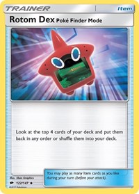 Rotom Dex Poke Finder Mode (122/147) [SM Burning Shadows]