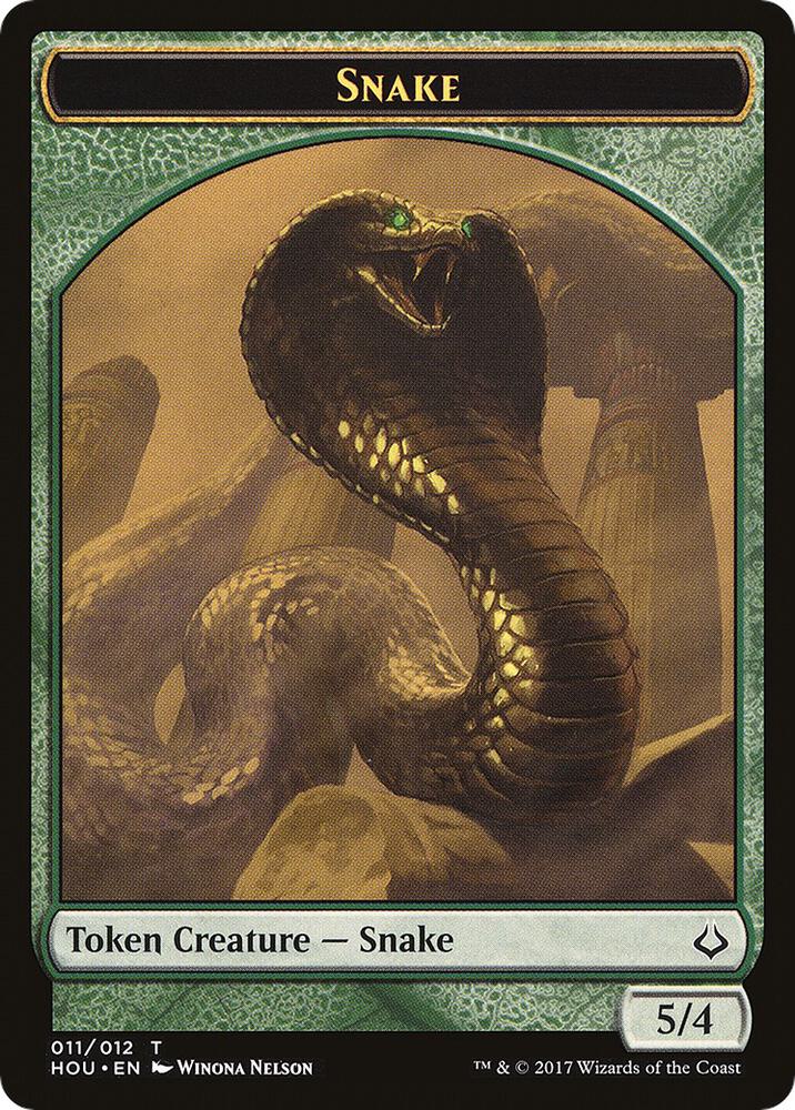 Snake // Warrior Double-Sided Token (11 // 17) [Hour of Devastation]