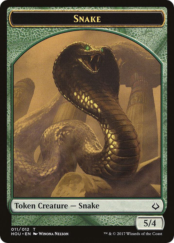 Snake // Warrior Double-Sided Token (11 // 17) [Hour of Devastation]