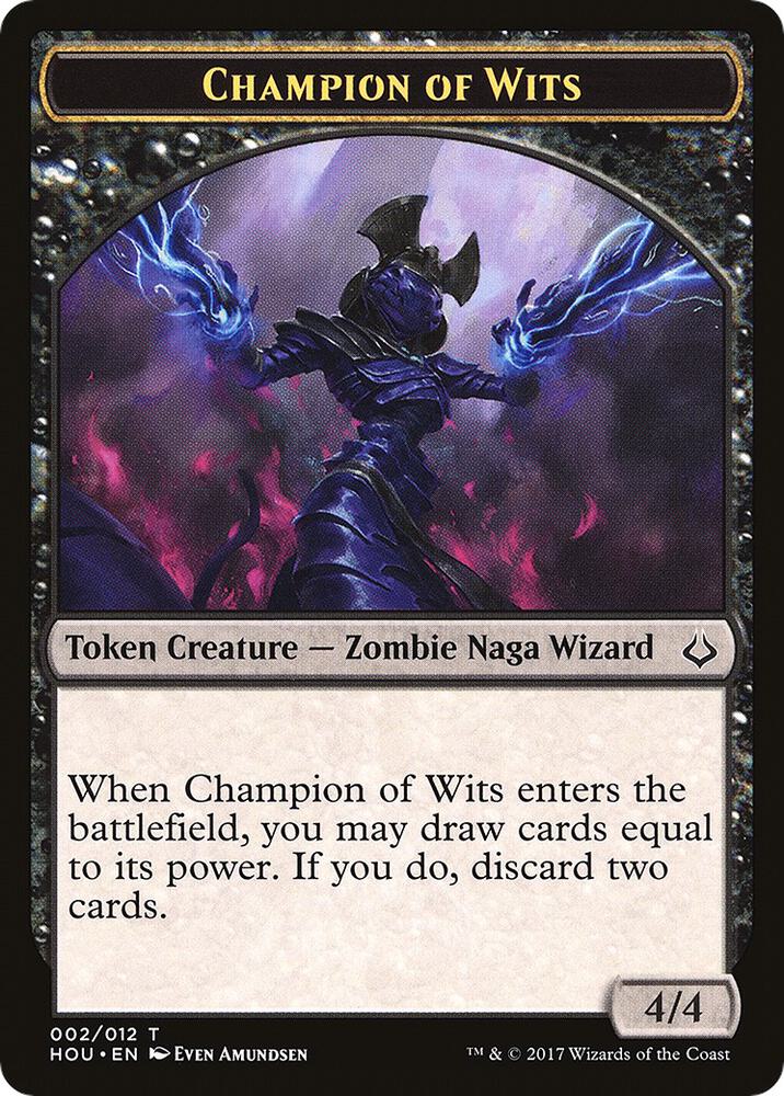 Champion of Wits // Warrior Double-Sided Token (2 // 17) [Hour of Devastation]