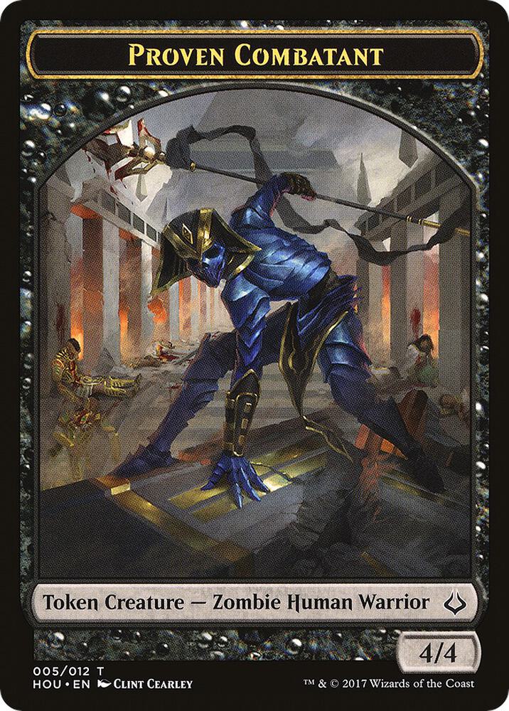 Proven Combatant // Zombie Double-Sided Token (5 // 20) [Hour of Devastation]