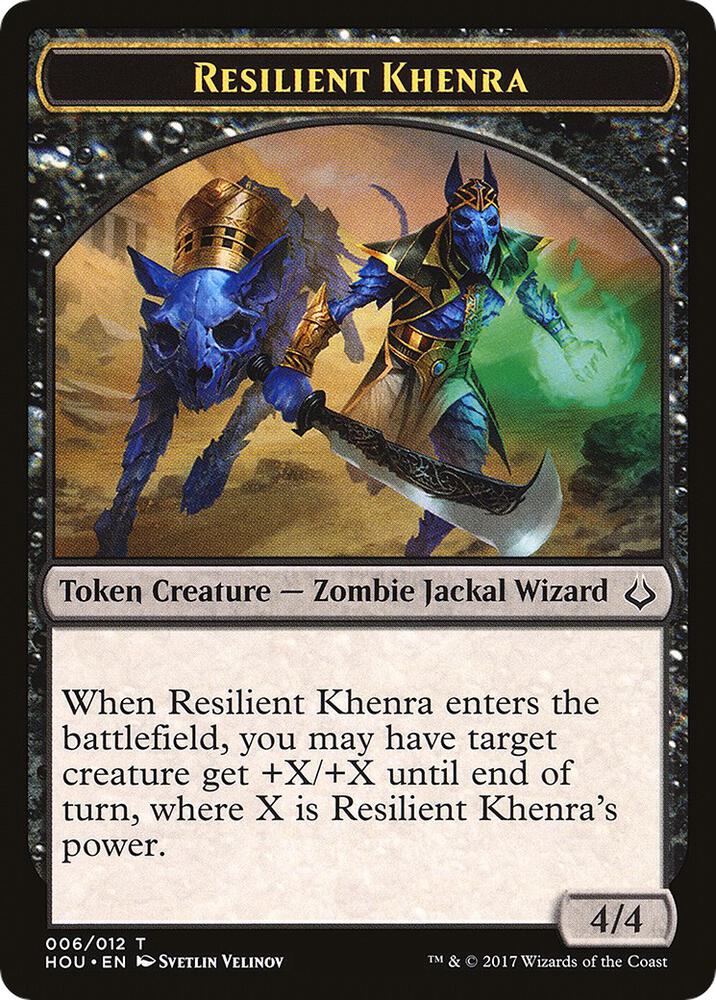 Resilient Khenra // Zombie Double-Sided Token (6 // 20) [Hour of Devastation]