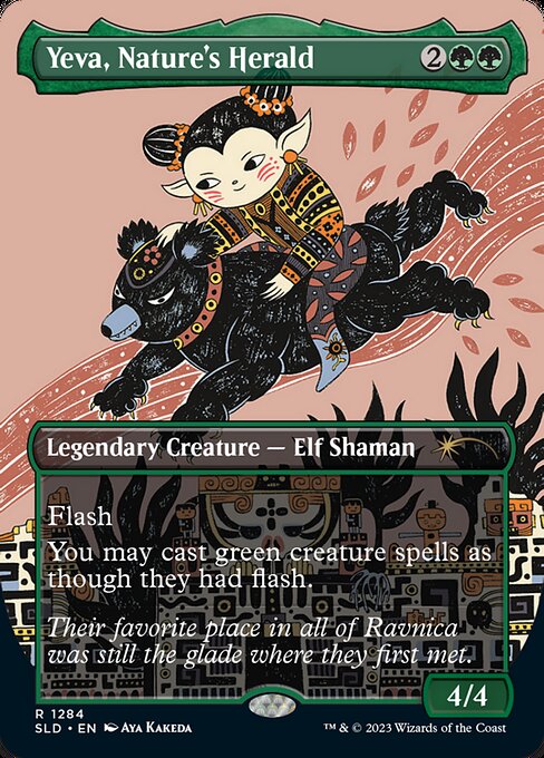 Yeva, Nature's Herald (1284) [Secret Lair Drop] [Borderless]