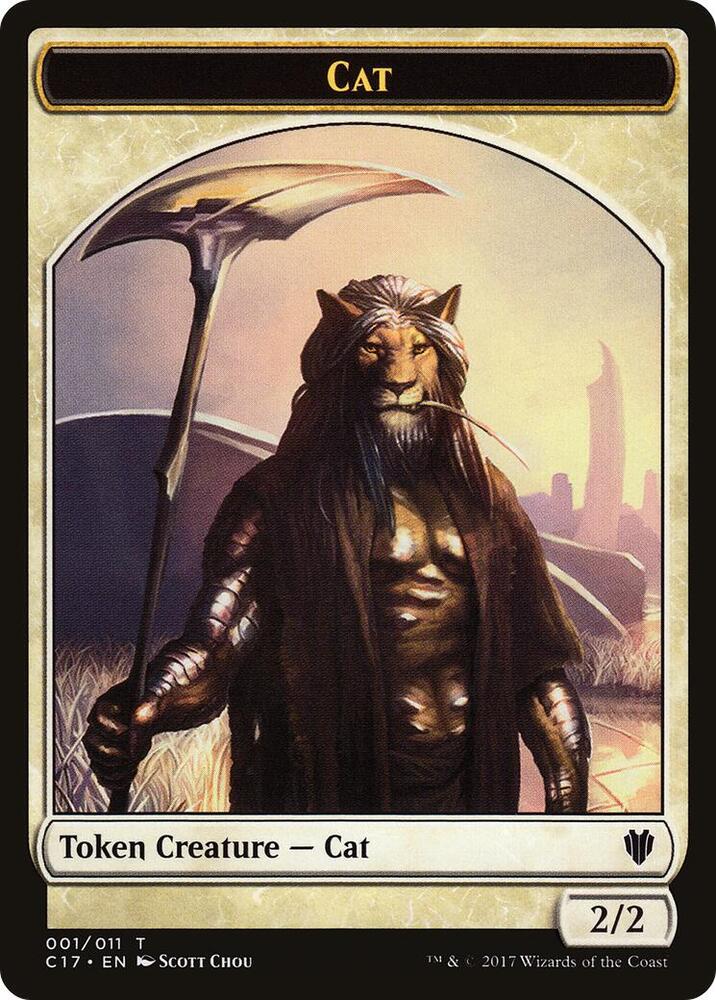 Cat // Cat Warrior Double-Sided Token (1 // 8) [Commander 2017]