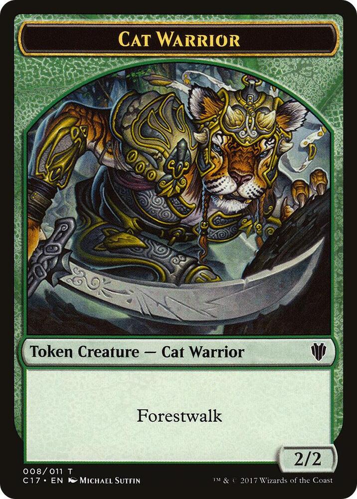 Cat Warrior // Rat Double-Sided Token (8 // 3) [Commander 2017]