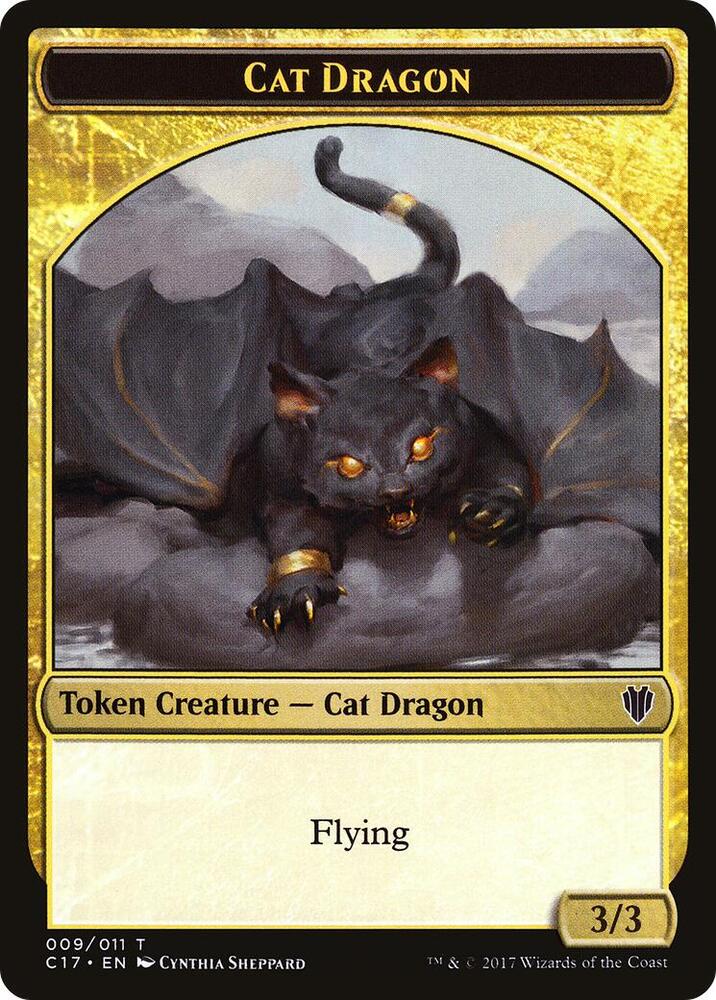 Cat Dragon // Dragon (006) Double-Sided Token (9 // 6) [Commander 2017]