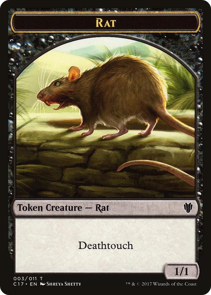 Rat // Cat Double-sided Token (3 // 1) [Commander 2017]