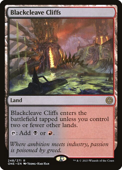Blackcleave Cliffs (248) [Phyrexia: All Will Be One]