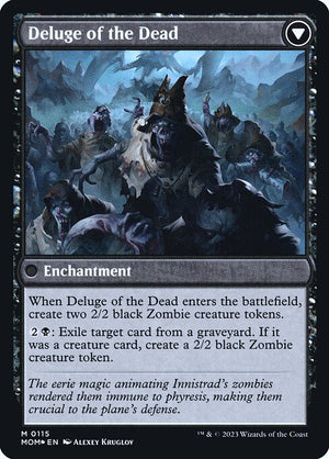 Invasion of Innistrad // Deluge of the Dead (115s) [March of the Machine Promos] Reverse