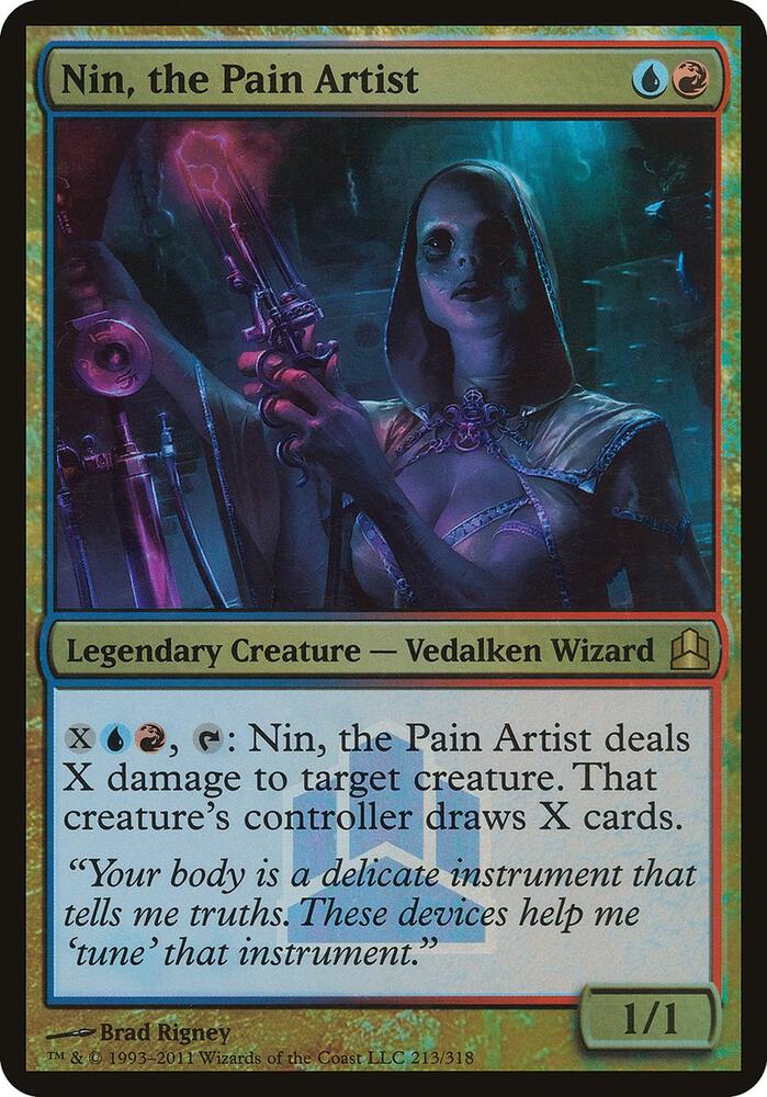Nin, the Pain Artist (Commander Launch Promo) (213) [Oversize Cards]