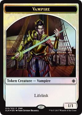 Vampire // Treasure Double-Sided Token (10) [FNM Promos]