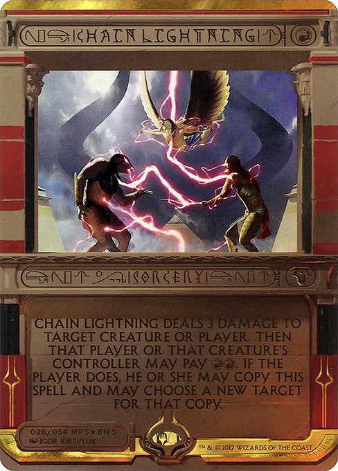 Chain Lightning (26) [Amonkhet Invocations] [Borderless]