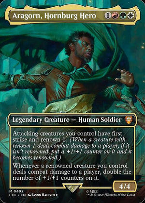 Aragorn, Hornburg Hero (492) [Tales of Middle-earth Commander] [Borderless]