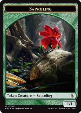 Saproling // Treasure (010) Double-Sided Token (1 // 10) [Explorers of Ixalan]