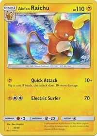 Alolan Raichu (#30 Holofoil) (30/30) [SM Trainer Kit Lycanroc and Alolan Raichu]