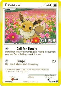 Eevee - 62/100 [Platinum] (062/100) [Burger King Promos]