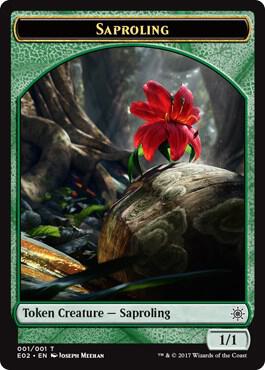 Saproling // Treasure (007) Double-Sided Token (1 // 7) [Explorers of Ixalan]
