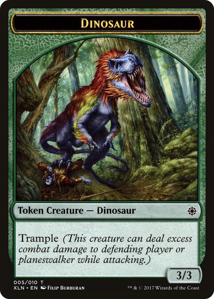 Dinosaur // Treasure (009) Double-Sided Token (5 // 9) [Ixalan]