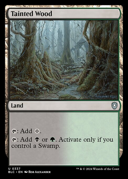 Tainted Wood (337) [Bloomburrow Commander]