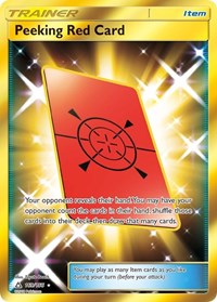 Peeking Red Card (Secret Rare) (169/156) [SM Ultra Prism]