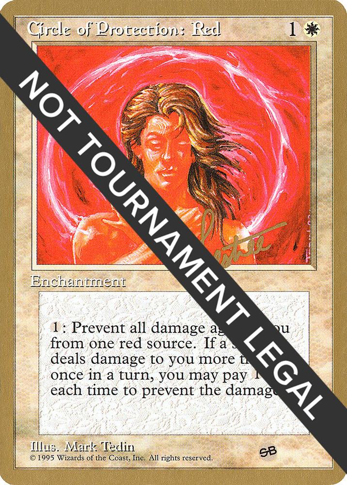 Circle of Protection: Red - 1996 Bertrand Lestree (4ED) (SB) [World Championship Decks]