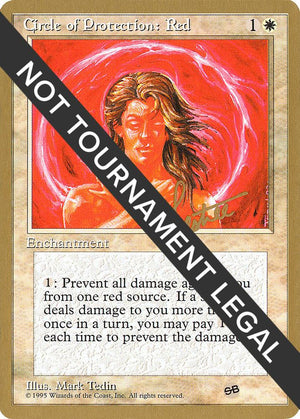 Circle of Protection: Red - 1996 Bertrand Lestree (4ED) (SB) [World Championship Decks]