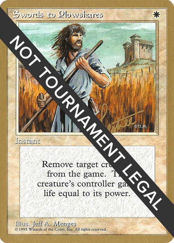 Swords to Plowshares - 1996 Bertrand Lestree (4ED) [World Championship Decks]