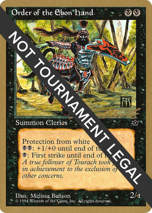 Order of the Ebon Hand (Benson) - 1996 Leon Lindback (FEM) [World Championship Decks]