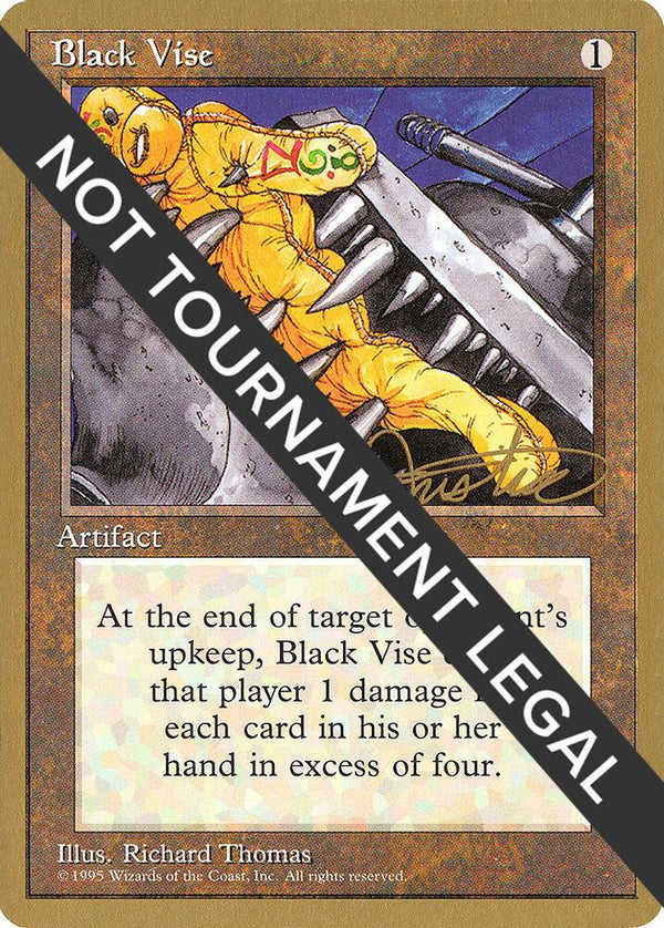 Black Vise - 1996 Mark Justice (4ED) [World Championship Decks]