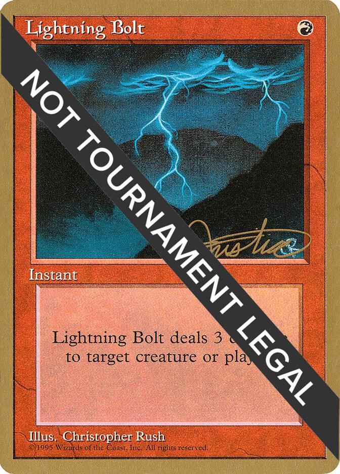 Lightning Bolt - 1996 Mark Justice (4ED) [World Championship Decks]