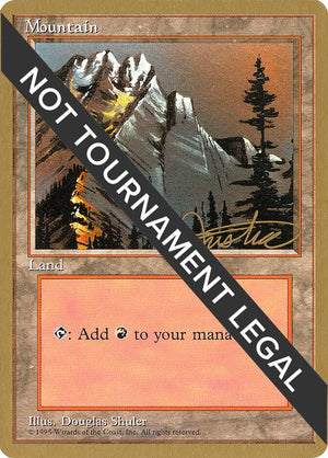 Mountain (A) - 1996 Mark Justice (4ED) [World Championship Decks]