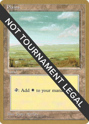 Plains (C) - 1996 Mark Justice (4ED) [World Championship Decks]