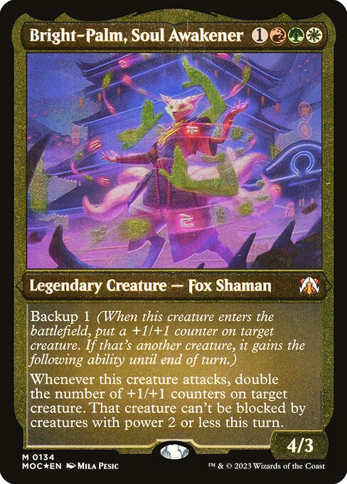 Bright-Palm, Soul Awakener (134) [March of the Machine Commander] [Etched]