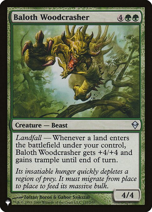 Baloth Woodcrasher (ZEN-157) [The List]