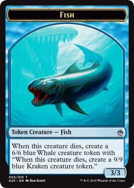 Fish // Kraken Double-Sided Token (5 // 6) [Masters 25]