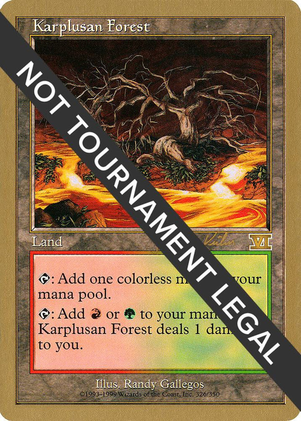 Karplusan Forest - 2000 Janosch Kuhn (6ED) [World Championship Decks]