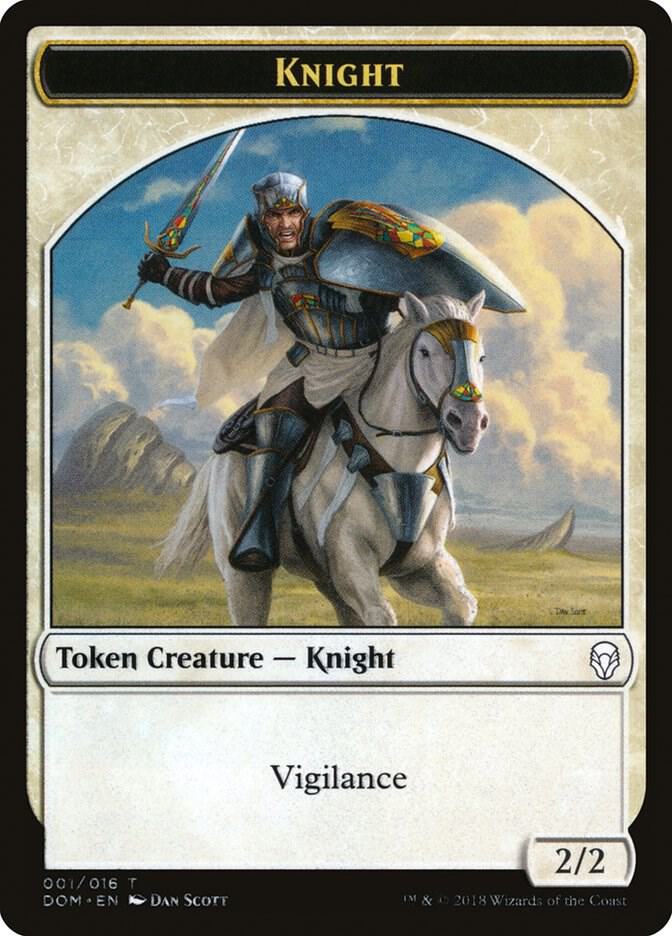 Knight Token (001) [Dominaria]
