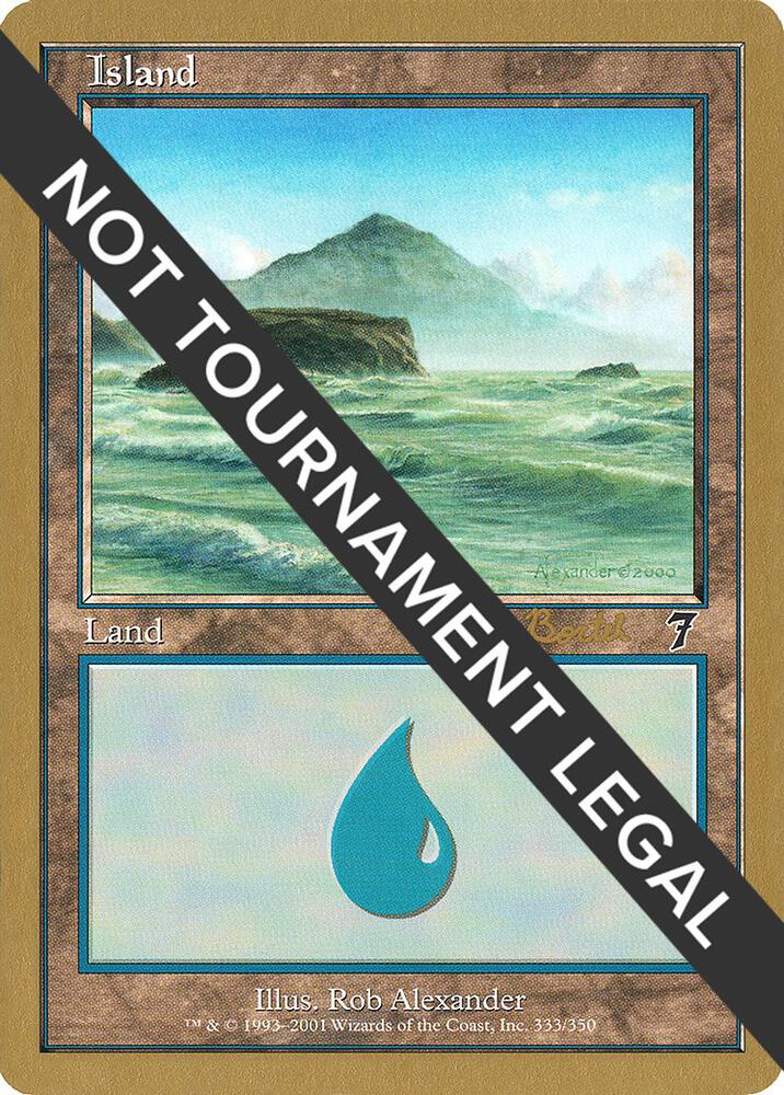Island (333) - 2001 Alex Borteh (7ED) [World Championship Decks]