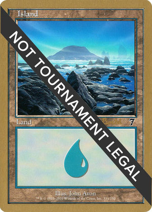 Island (334) - 2001 Antoine Ruel (7ED) [World Championship Decks]