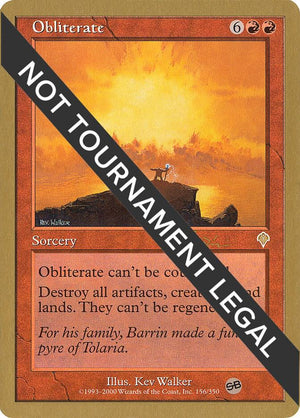 Obliterate - 2001 Jan Tomcani (INV) (SB) [World Championship Decks]