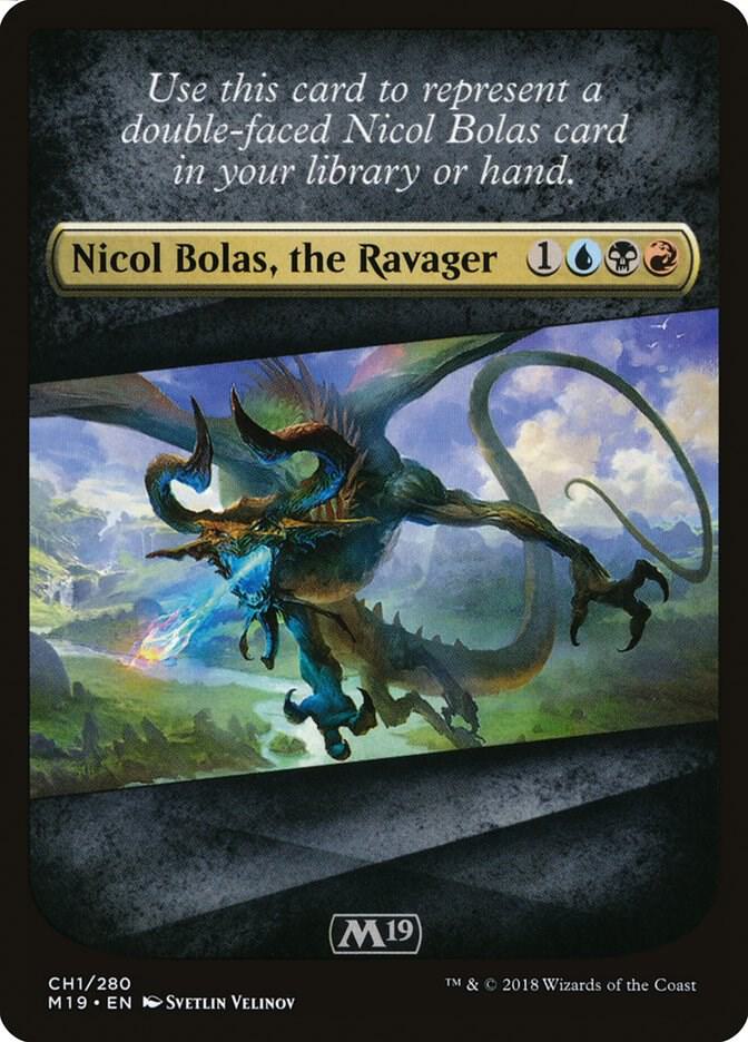 Checklist Card - Core Set 2019 (Nicol Bolas, the Ravager) (CH1) [Core Set 2019]