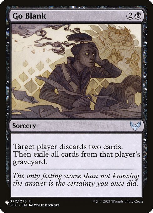 Go Blank (STX-72) [The List]