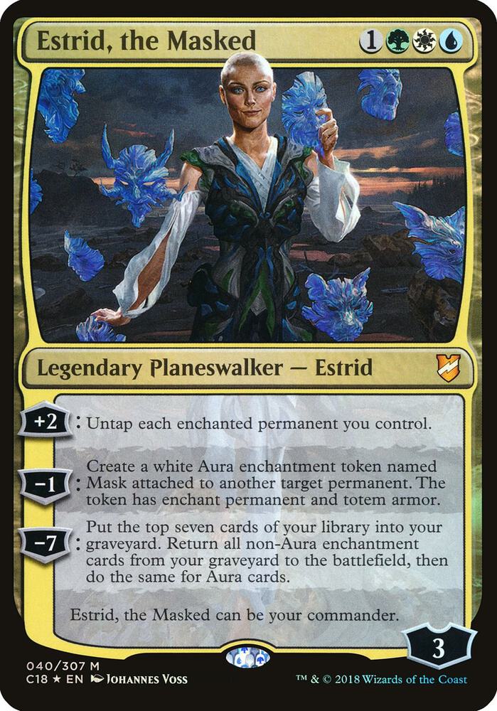 Estrid, the Masked (Commander 2018) (40) [Oversize Cards]