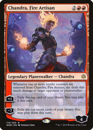 Chandra, Fire Artisan (119p) [War of the Spark Promos]