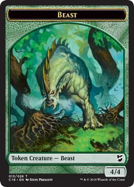 Beast (013) // Plant Double-Sided Token (13 // 17) [Commander 2018]