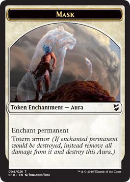 Mask // Horror Double-Sided Token (4 // 22) [Commander 2018]