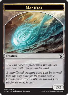Manifest // Zombie Double-Sided Token (1 // 9) [Commander 2018]